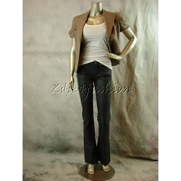 $695 NWT Donna Karan Soft Washed Black Boot Cut Denim Jeans 6 - Picture 2 of 6